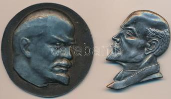 DN "Lenin" fém plakett (2xklf) (67mm, 61x47mm) T:2 ND "Lenin" metal plaque (2xdiff) (67mm, 61x47mm) C:XF