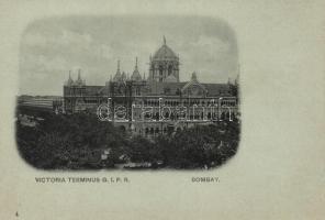Bombay, Victoria Terminus G.I.P.R. mini postcard (8.5 × 12 cm)