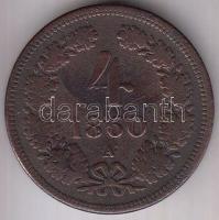 Ausztria 1860A 4Kr Cu T:3
Austria 1860A 4 Kreuzer Cu C:F