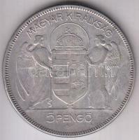 1930. 5P Ag "Horthy-jobbra" T:3 Adamo P8