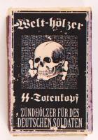 "Welt-hölzer Totenkopf" feliratú gyufásdoboz, kopott