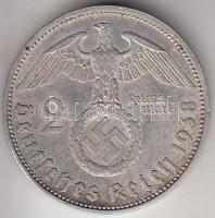 Német 3. Birodalom 1938J 2M Ag "Hindenburg" T:2- German Third Reich 1938J 2 Marks Ag "Hindenburg" C:VF