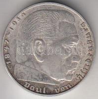 Német 3. Birodalom 1938J 2M Ag "Hindenburg" T:2-
German Third Reich 1938J 2 Marks Ag "...