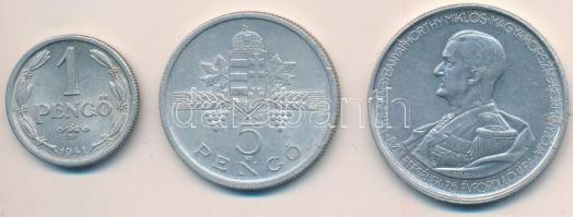 1941-1945. 1P Al + 5P Al "Horthy" (2x) + 5P Al "Parlament" (2x) T:2,2-,3