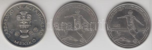 1982. 100Ft "Labdarúgó VB" + 1985. 100Ft "Mexikói Labdarúgó VB" (2x) T:BU