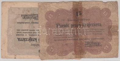 1849. 15Kr + 30Kr "Kossuth bankók" T:III,IV