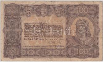 1923. 100K "Magyar Pénzjegynyomda Rt. Budapest" T:III