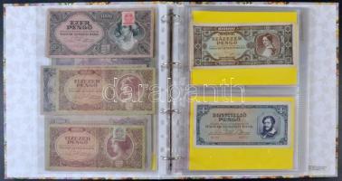 34db klf pengő bankjegy, dekoratív gyűrűs berakóban T:vegyes