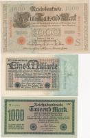 Német Birodalom 1904-1924. 10db vegyes bankjegy T:vegyes Germany 1904-1924. 10pcs of mixed banknotes C:Mixed