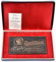 1978. "Marx Károly Közgazdaságtudományi Egyetem" szögletes nagyalakú Br plakett (18,5x9,5c...