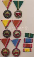 6db szocialista kitüntetés tokban, közte "A Haza Fegyveres Szolgálatában" 10, 15, 20 év után + "A Haza Szolgálatáért" bronz fokozata T:1,2