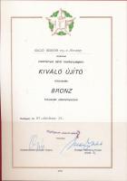 ~1987. "Kiváló Újító" kitüntetés bronz fokozata miniatűrrel tokban és adományozói okiratta...