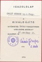 ~1987. "Kiváló Újító" kitüntetés bronz fokozata miniatűrrel tokban és adományozói okiratta...