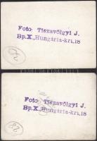 cca 1950 Tiszavölgyi József: Villamos gázolás áldozatának mentése, pecséttel jelzett, 2db fénykép, 6...