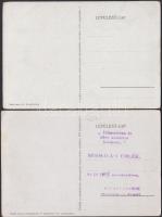 Szombathely - 5 db régi magyar városképes lap: lebombázott székesegyház