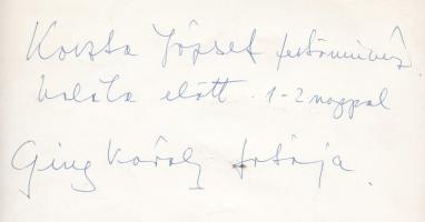 1949 Gink Károly (1922-2002): Koszta József Kossuth-díjas festőművész halála előtt 1-2 nappal, vinta...