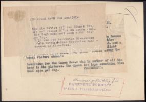 1931 Látogatás egy méhkaptárba, sajtófotó, angol és német nyelven feliratozva, a Pesti Napló archívu...