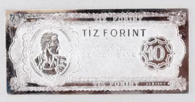 1996. "A kibocsátás 150. évfordulójára" 1946-os 10Ft-ost formázó Ag(999) emlékplakett (1,5...