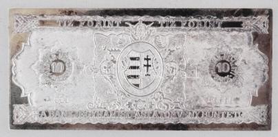 1996. "A kibocsátás 150. évfordulójára" 1946-os 10Ft-ost formázó Ag(999) emlékplakett (1,5...