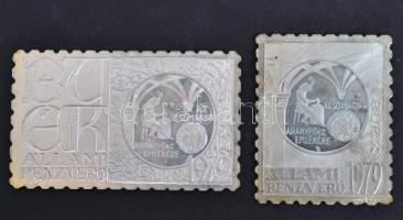 1979-1980. Az Állami Pénzverő által kiadott teljes ezüst (0.835) bélyegérem gyűjtemény fa dísztokban...