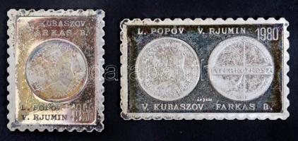 1979-1980. Az Állami Pénzverő által kiadott teljes ezüst (0.835) bélyegérem gyűjtemény fa dísztokban...