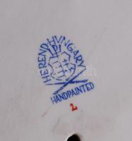 Herendi nyuszi pár, fehér mázas, jelzett, hibátlan, m:14 cm, h:12 cm / Herend white rabbit