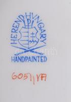 Herendi Viktória mintás nagy tojás, kézzel festett, hibátlan, jelzett, h:16 cm, m:9 cm