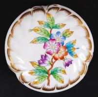 Herendi Viktória mintás kis dobozka, kézzel festett, hibátlan, jelzett, d:8,5 cm, m:5 cm
