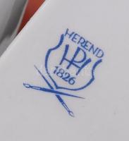 Herendi furulyázó fiú, kézzel festett, hibátlan, jelzett, m:17 cm