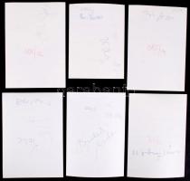 cca 1975-1985 Színművészek portré tétele, aláírásukkal hitelesítve (Bán János, Bubik István, Frajt E...