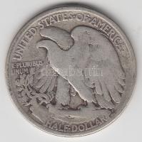 Amerikai Egyesült Államok 1944. 1/2$ Ag &quot;Walking Liberty&quot; T:3 &lt;br/&gt;USA 1944. 1/2$ Ag &quot;Walking Liberty&quot; C:F &lt;br/&gt;Krause KM#142