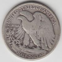 Amerikai Egyesült Államok 1943. 1/2$ Ag &quot;Walking Liberty&quot; T:3 &lt;br/&gt;USA 1943. 1/2$ Ag &quot;Walking Liberty&quot; C:F &lt;br/&gt;Krause KM#142