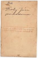 cca 1930-1940 Sonya fotó: Doby Juci primadonna, feliratozva, pecsételve, felülete foltos, sérült, 9x...