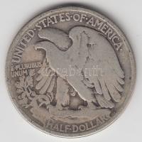 Amerikai Egyesült Államok 1937. 1/2$ Ag &quot;Walking Liberty&quot; T:3 &lt;br/&gt;USA 1937. 1/2$ Ag &quot;Walking Liberty&quot; C:F &lt;br/&gt;Krause KM#142