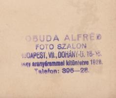 cca 1940-1943 Pobuda Alfréd: Nagybaczoni Nagy Vilmos tábornok, honvédelmi miniszter (1942-43) az Ors...