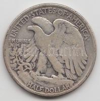 Amerikai Egyesült Államok 1939. 1/2$ Ag &quot;Walking Liberty&quot; T:3 &lt;br/&gt;USA 1939. 1/2$ Ag &quot;Walking Liberty&quot; C:F &lt;br/&gt;Krause KM#142