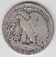 Amerikai Egyesült Államok 1942. 1/2$ Ag &quot;Walking Liberty&quot; T:3 &lt;br/&gt;USA 1942. 1/2$ Ag &quot;Walking Liberty&quot; C:F &lt;br/&gt;Krause KM#142