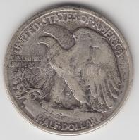 Amerikai Egyesült Államok 1945. 1/2$ Ag &quot;Walking Liberty&quot; T:3 &lt;br/&gt;USA 1945. 1/2$ Ag &quot;Walking Liberty&quot; C:F &lt;br/&gt;Krause KM#142