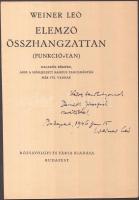 1946 Weiner Leó (1885-1960) zeneszerző könyvének aláírt címlapja