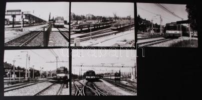 cca 1970-1980 HÉV vonal Budapest és Szentendre között, 17 db fotó, 13x18 cm