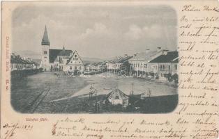 1899 Bártfa Fő tér, Divald Adolf kiadása; Main square