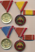 1967-72. 4db különféle szolgálati érdemérem dísztokban, kettőhöz adományozói okirat T:1