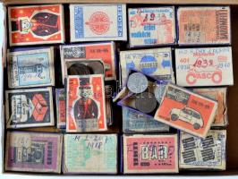 3kg-os fillér gyűjtemény(főleg magyar, kevés osztrák is) régi gyufaskatulyákba rendezve évszámokkal ...