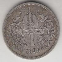 Ausztria 1895. 1K Ag T:2- &lt;br/&gt;Austria 1895. 1 Corona Ag C:VF