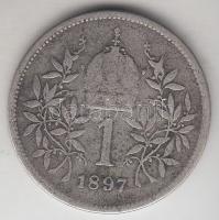 Ausztria 1897. 1K Ag T:3 &lt;br/&gt;Austria 1897. 1 Corona Ag C:F