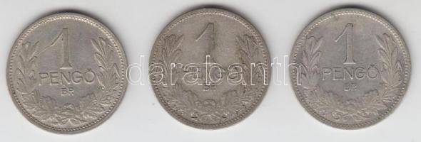 1926. 1P Ag (3x) T:2-,3