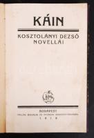 Kosztolányi Dezső novellái, Első kiadás! Bp., 1918. Pallas. Néhány lap foltos