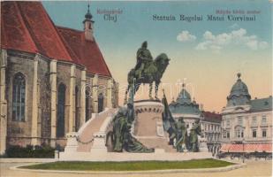 Kolozsvár, Mátyás király szobor / statue