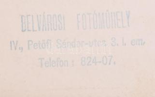 cca 1930-1940 Belvárosi fotóműhely (Marsowszky Elemérné, azaz fotó Ada) műtermi felvétele Szentpál O...