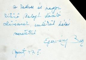 1947 Ma. Walten (Berlin): Egerváry Bea balerina, a modell dedikációjával, aláírásával, 29x23 cm